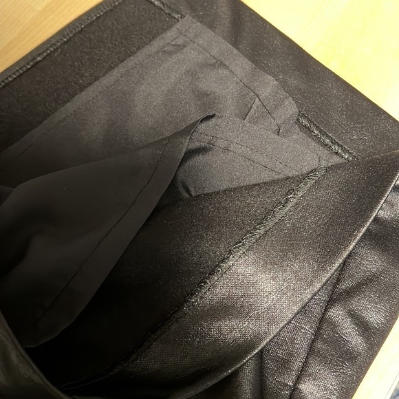 𝅺lana Lee Maxi Skirt Sz 10 Satin Glossy Blk Lined - Picture 10 of 10